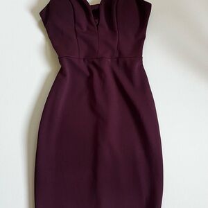 B Darlin Strapless Plum Dress
